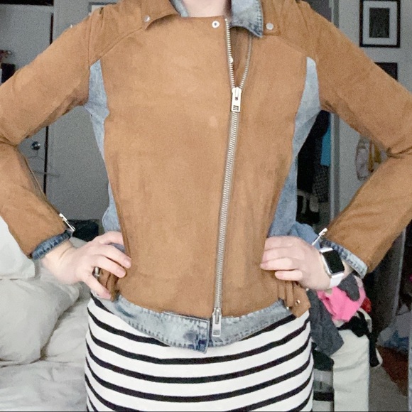 All Saint Frame Denim & Suede Jacket - Picture 16 of 16